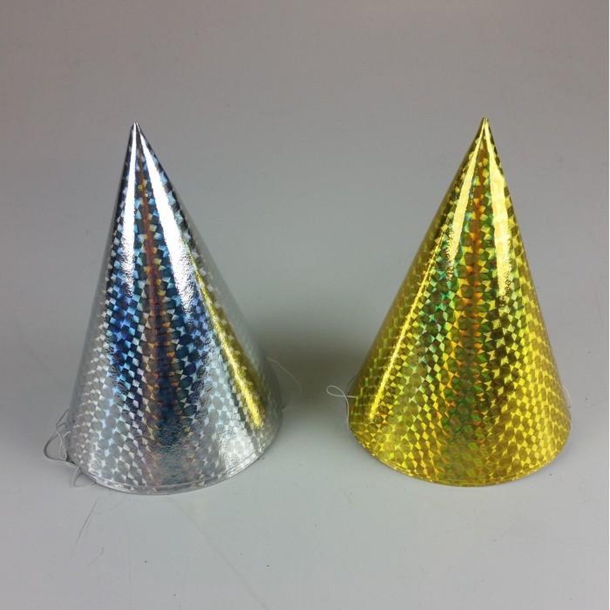 Feesthoedjes Goud-Zilver - 6 stuks | 16x10cm